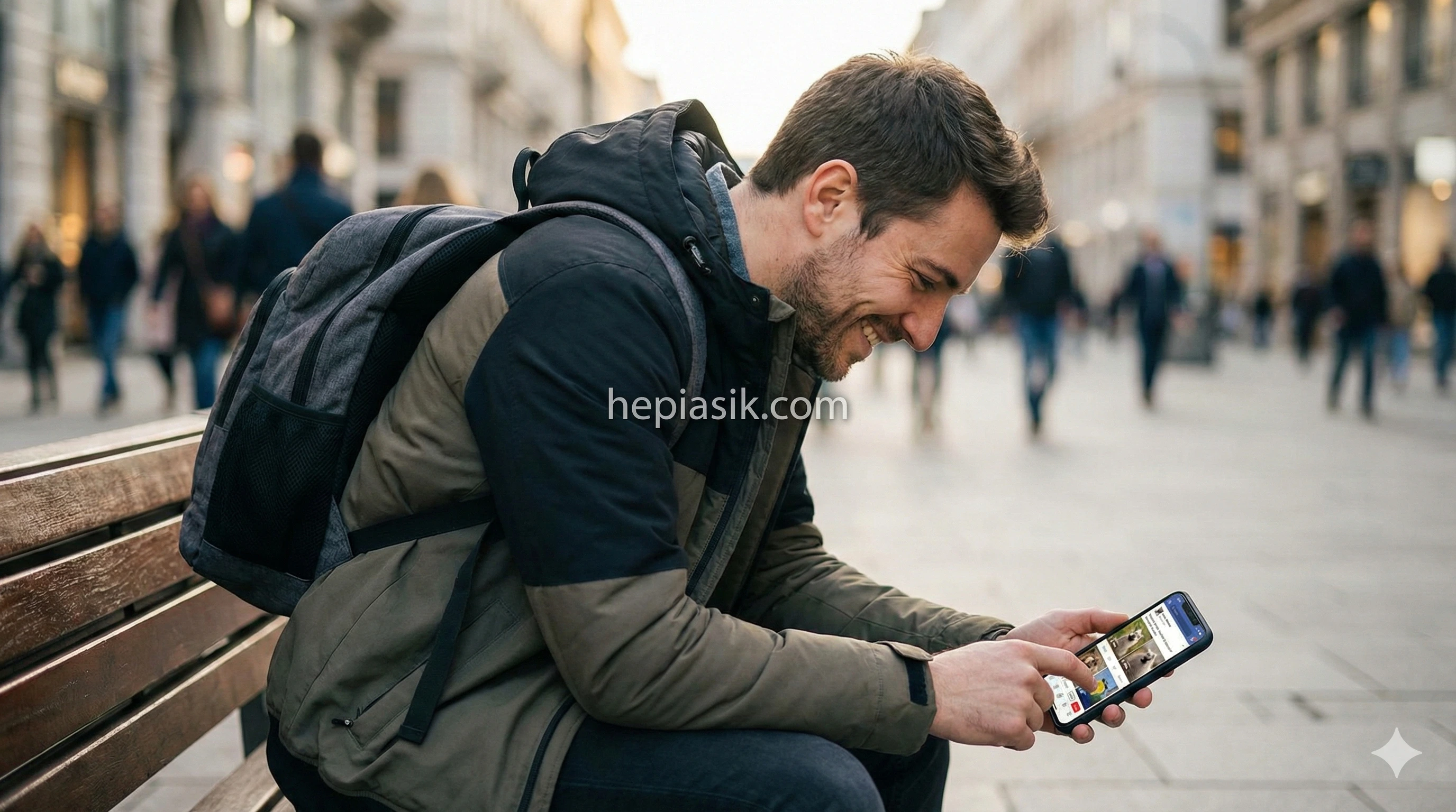 anak muda menikmati konten hiburan ringan sebagai stress relief